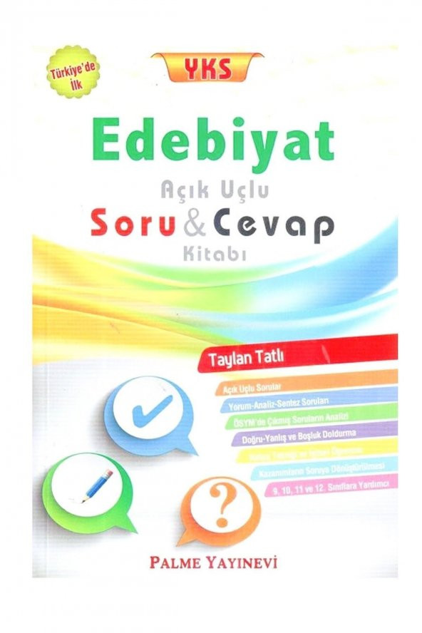 Palme Yks Ayt Edebiyat Soru Cevap Kitabı (yeni) |