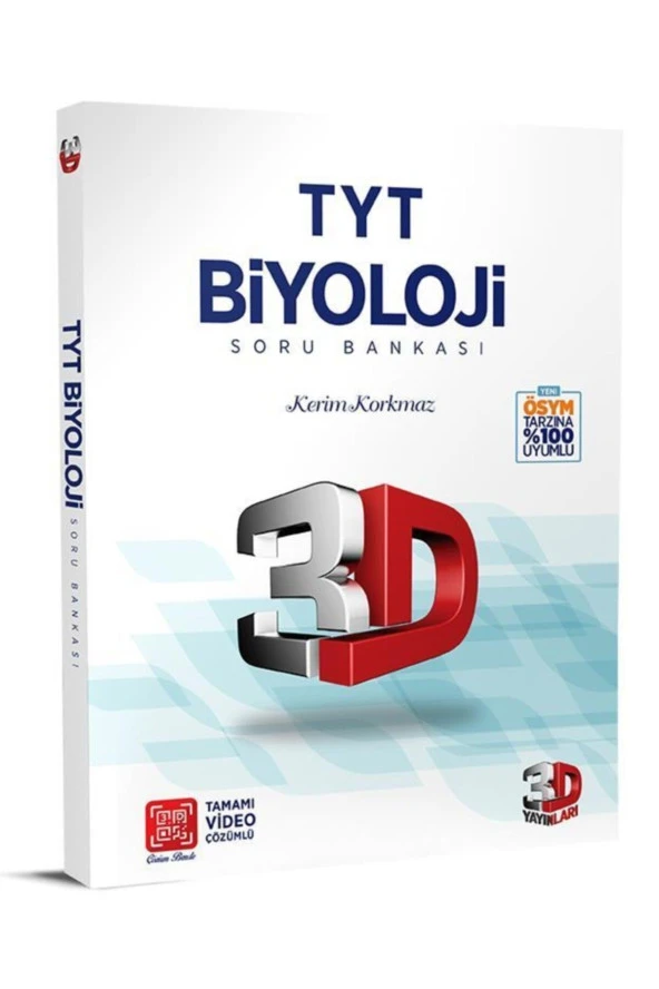 TYT 3D Biyoloji Tamamı Video Çözümlü Soru Bankası 3D Yayınları