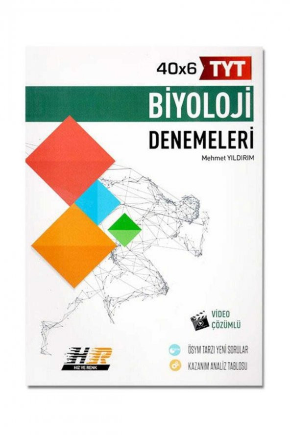 TYT Biyoloji 40x6 Denemeleri Hız ve Renk Yayınları