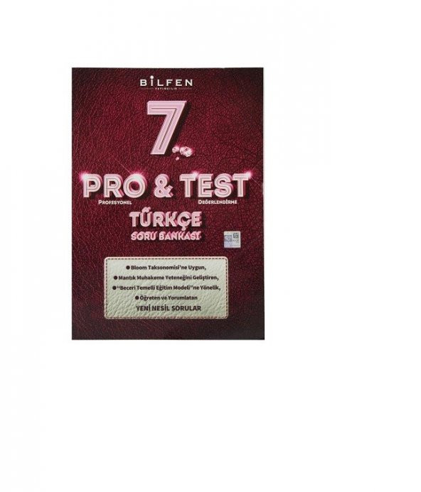 BİLFEN 7. SINIF PRO & TEST TÜRKÇE SORU BANKASI 2020 - 2
