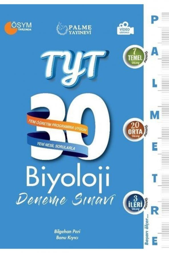 Tyt Biyoloji Palmetre Serisi 30 Deneme Video Çözümlü