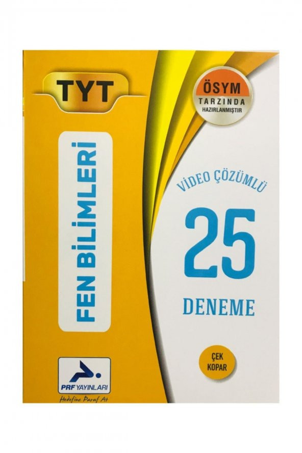 TYT Fen Bilimleri Video Çözümlü 25 Deneme PRF Paraf Yayınları