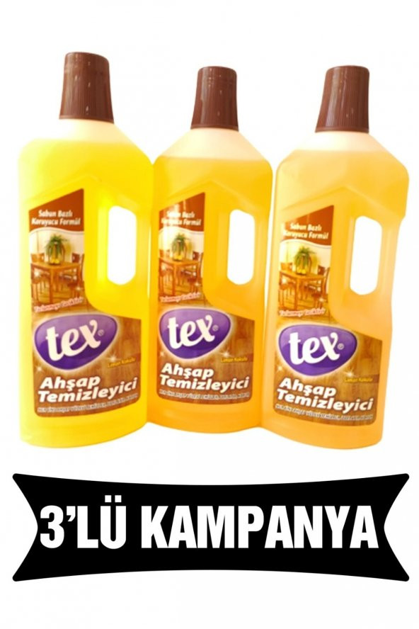 TEX AHŞAP TEMİZLEYİCİ 750 ML X3 ADET