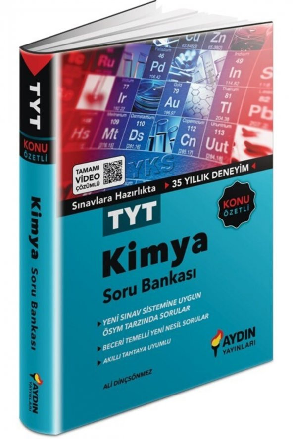 TYT Kimya Konu Özetli Soru Bankası Aydın Yayınları Tamamı Video Çözümlü