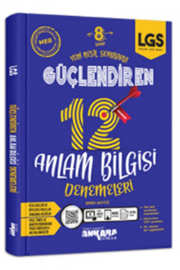 Ankara Yayıncılık 8.sınıf Güçlendiren 12 Anlam Bilgisi Denemeleri