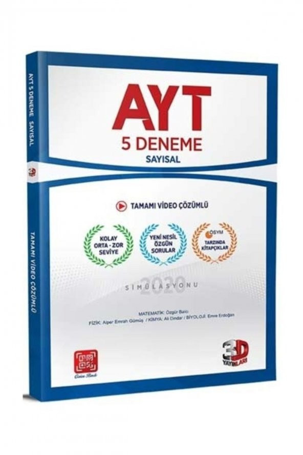 AYT Sayısal 5 li Deneme 3D Yayınları