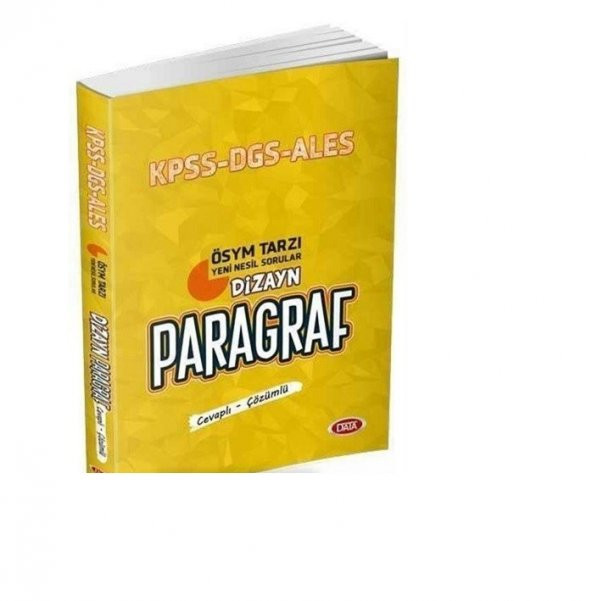 KPSS ALES DGS Dizayn Yeni Nesil Sorularla Paragraf Soru Bankası Data Yayınları - 2