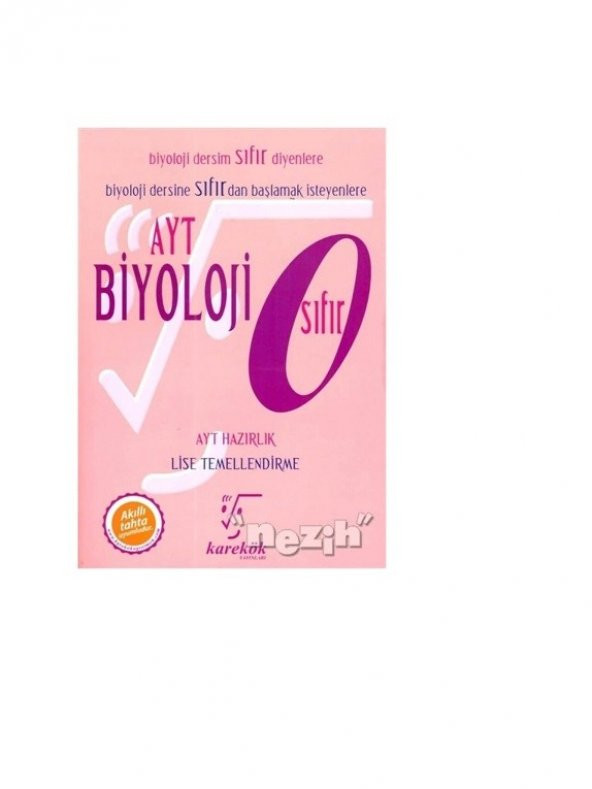 AYT Sıfır Biyoloji Karekök Yayınları - 2