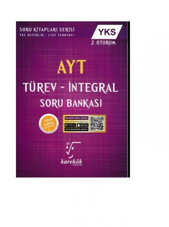 AYT Türev İntegral Soru Bankası Karekök Yayınları - 2