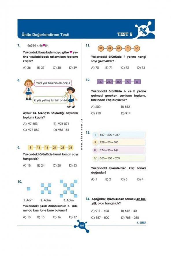 4. Sınıf Tüm Dersler Soru Bankası Sınav Yayınları - 3