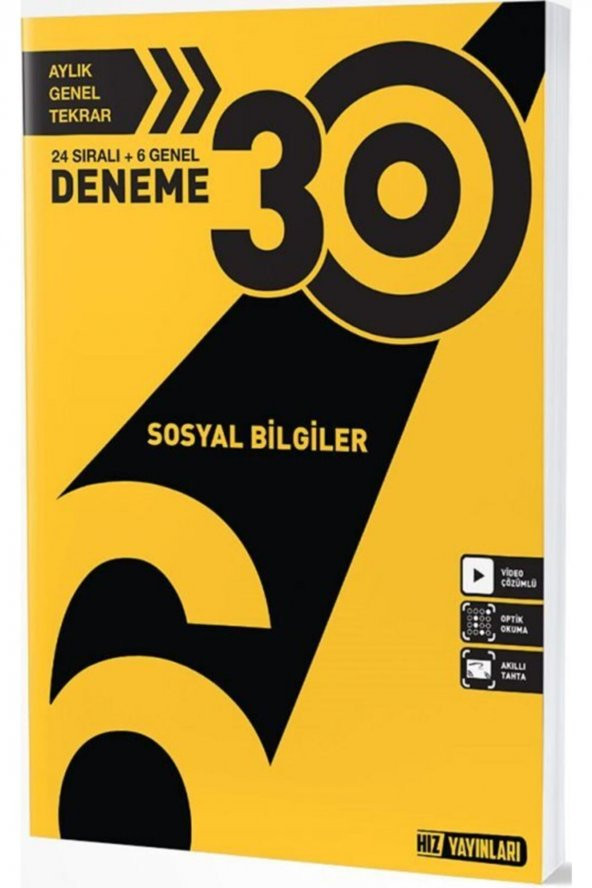 6. Sınıf Sosyal Bilgiler 30 lu Deneme Hız Yayınları