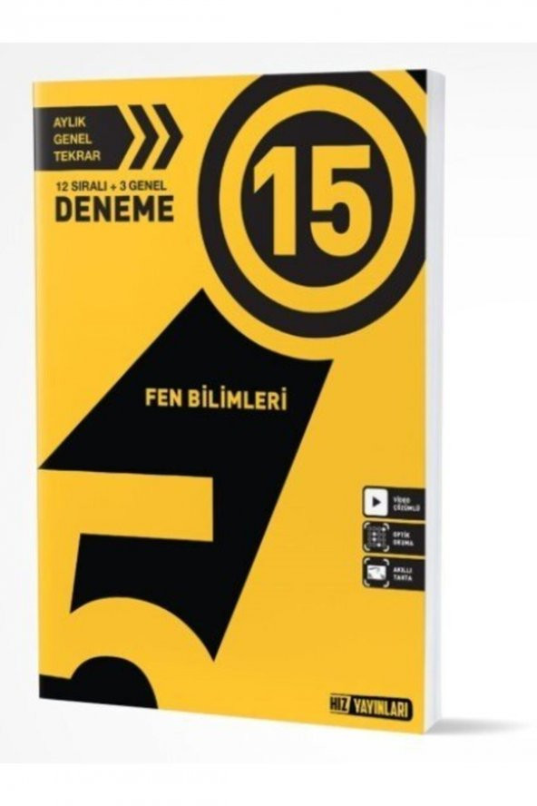 5. Sınıf Fen Bilimleri 15li Deneme Hız Yayınları