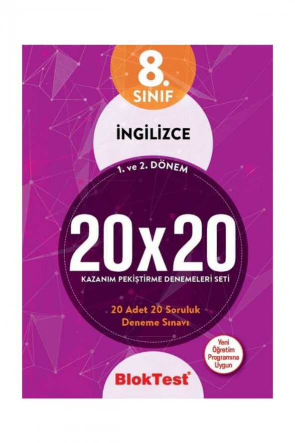 8. Sınıf Bloktest İngilizce 20x20 Kazanım Pekiştirme Denemeleri Seti Tudem Yayınları