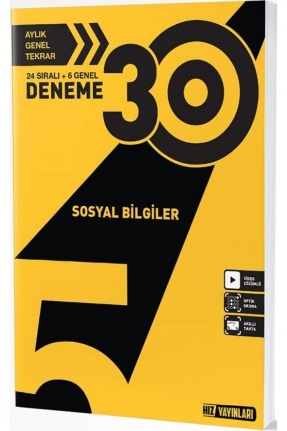 5.Sınıf Sosyal Bilgiler 30 lu Deneme Hız Yayınları