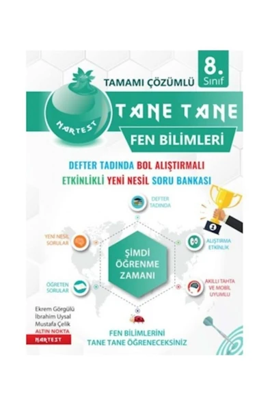 8. Sınıf Fen Bilimleri Tane Tane Soru Bankası Nartest Yayınları ürün görseli