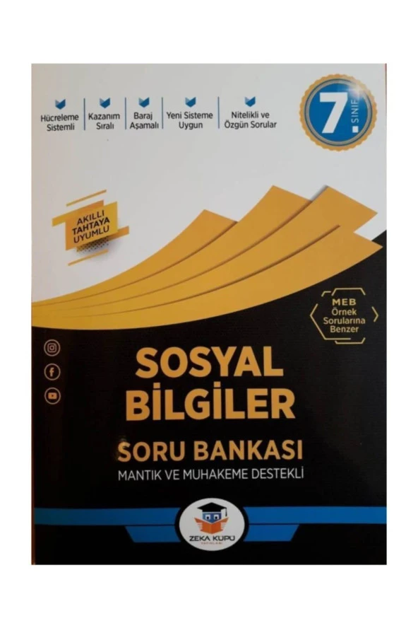 7. Sınıf Sosyal Bilgiler Soru Bankası Zeka Küpü Yayınları