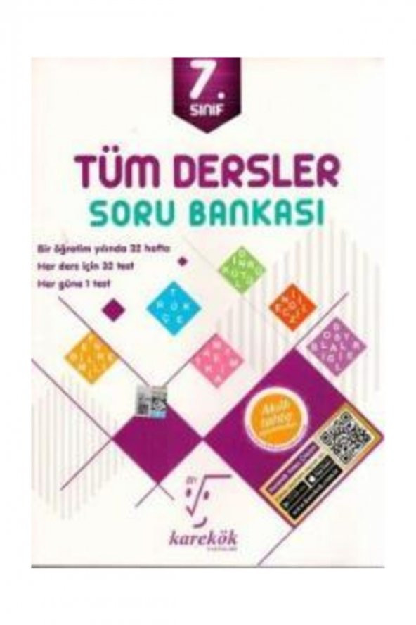 7. Sınıf Tüm Dersler Soru Bankası Karekök Yayınları