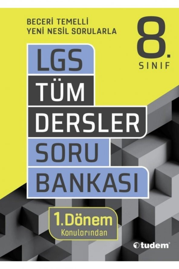 8. Sınıf LGS 1. Dönem Tüm Dersler Soru Bankası Tudem Eğitim
