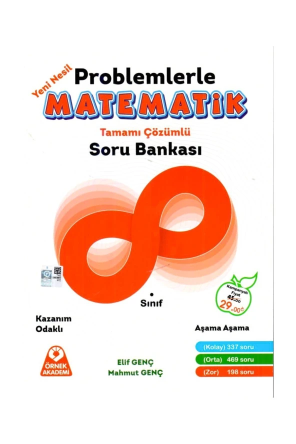 8.Sınıf Problemlerle Matematik Tamamı Çözümlü Soru Bankası Örnek Akademi Yayınları