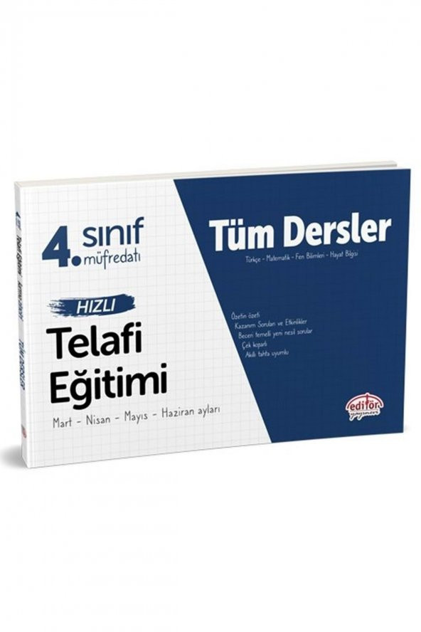 Editör 4. Sınıf Tüm Dersler Hızlı Telafi Eğitimi