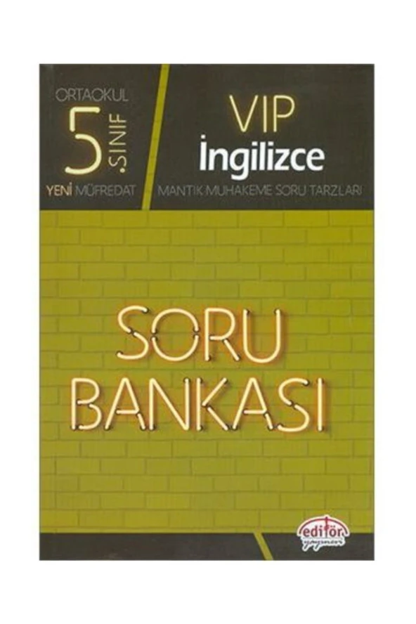 Editör 5 Sınıf Vip İngilizce Soru Bankası