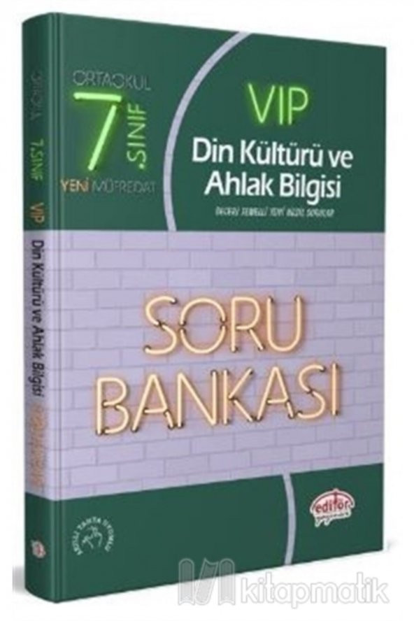 Editör 7. Sınıf Vıp Din Kültürü Ve Ahlak Bilgisi Soru Bankası