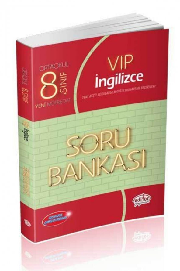 Editör 8.Sınıf Vip İngiizce Soru Bankası