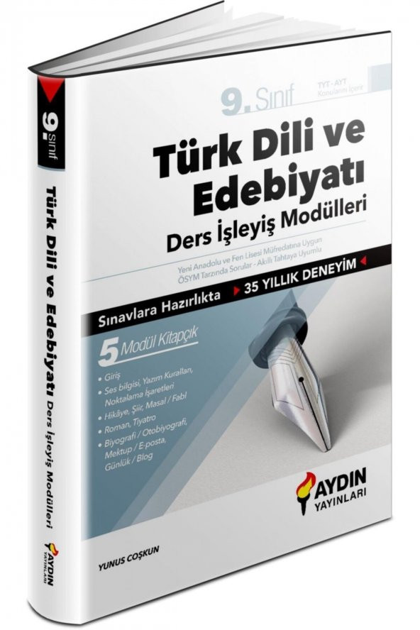 9. Sınıf Türk Dili ve Edebiyatı Ders İşleyiş Modülleri Aydın Yayınları