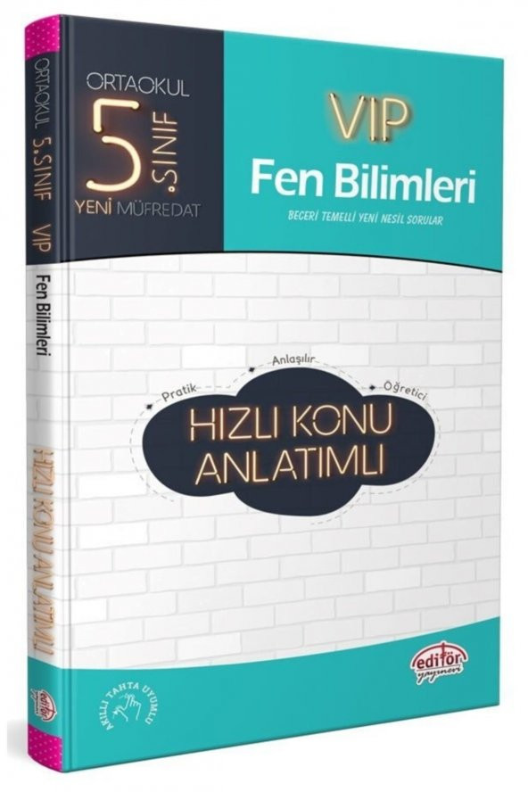 Editör Yayınevi 5. Sınıf Vıp Fen Bilimleri Hızlı Konu Anlatımlı