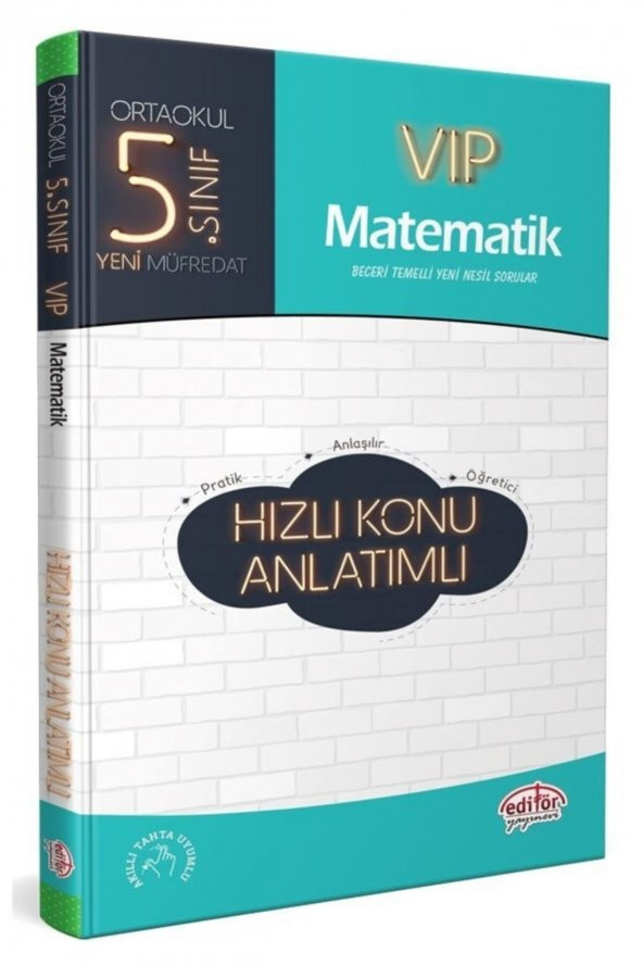 Editör Yayınevi 5. Sınıf Vıp Matematik Hızlı Konu Anlatımlı