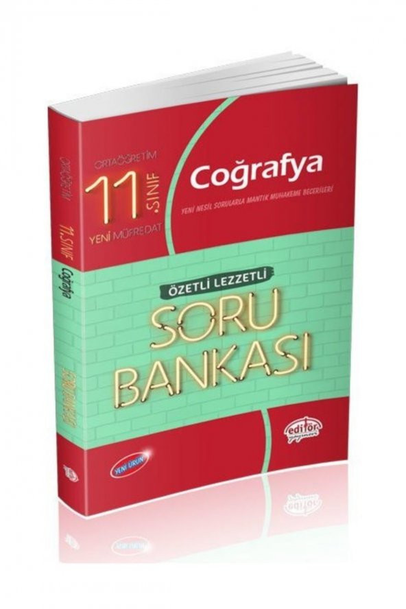 Editör Yayınları 11. Sınıf Coğrafya Özetli Lezzetli Soru Bankası
