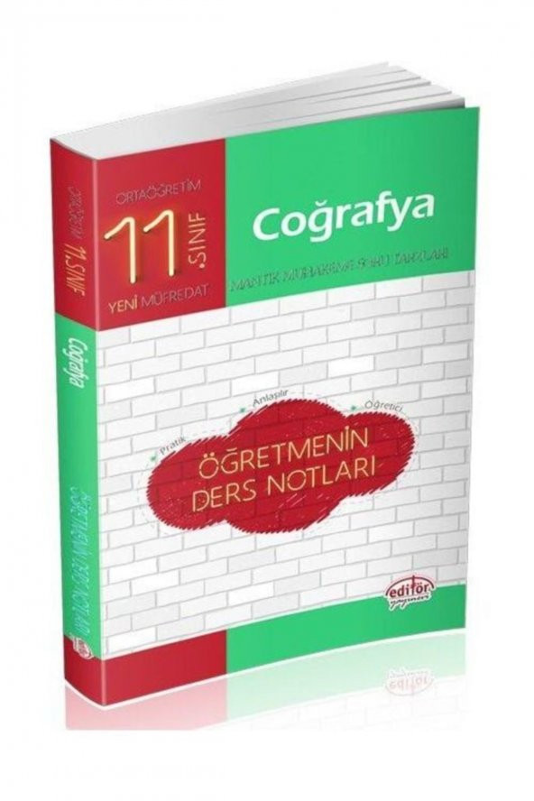 Editör Yayınları 11. Sınıf Coğrafya Öğretmenin Ders Notları