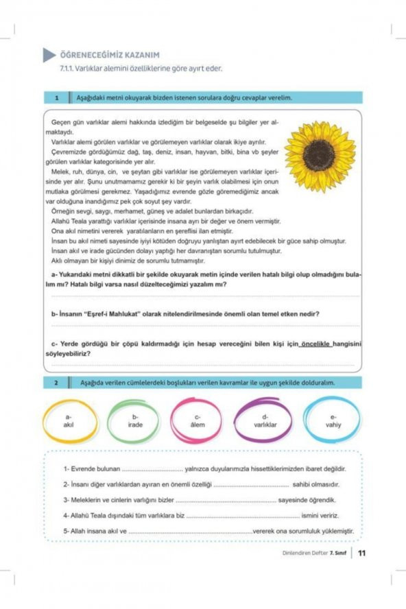 Eker 7. Sınıf Dinlendiren Defter - 3