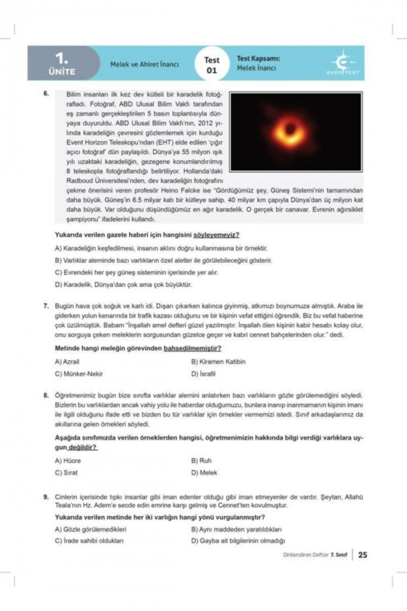 Eker 7. Sınıf Dinlendiren Defter - 4