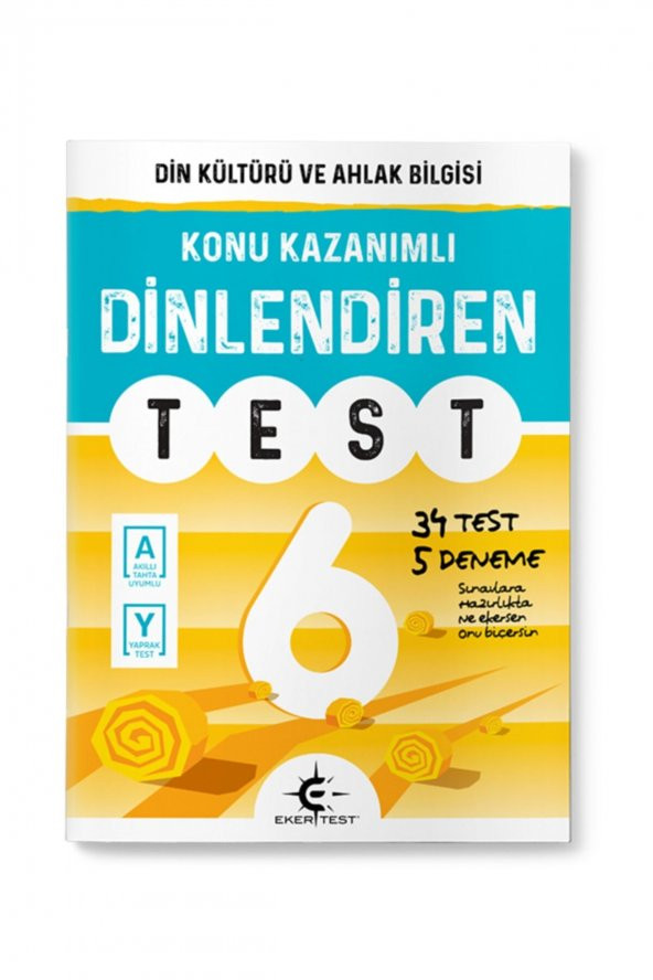 6. Sınıf Din Kültürü ve Ahlak Bilgisi Dinlendiren Test Eker Test Yayınları
