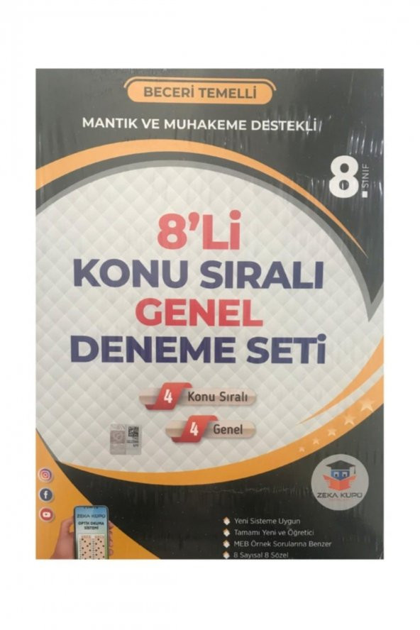 Zeka Küpü Yayınları 8.Sınıf LGS Beceri Temelli 8li Deneme