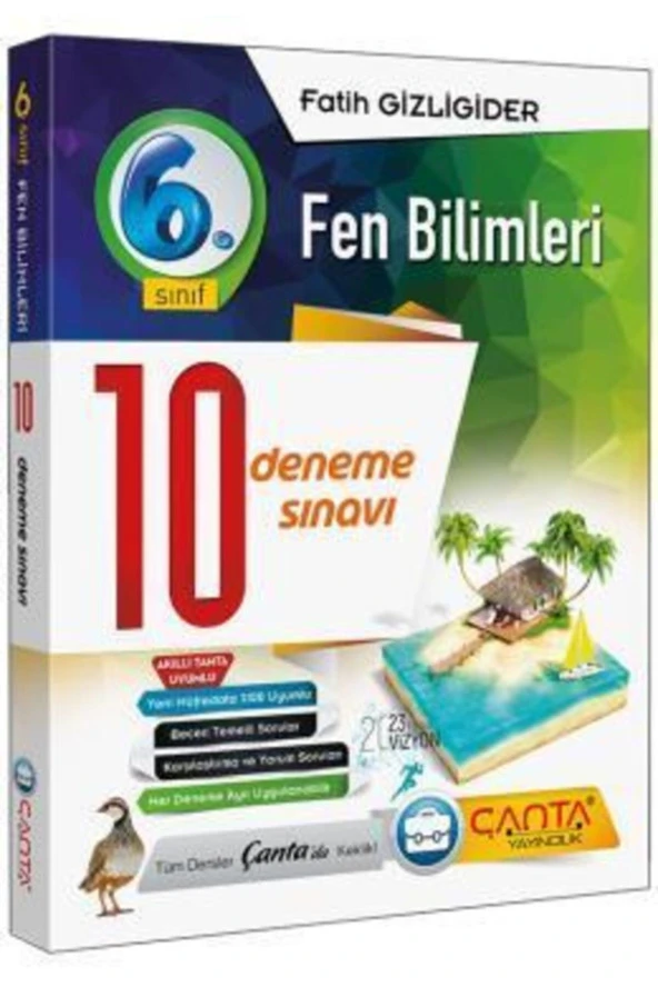 6. Sınıf Fen Bilimleri 10 Deneme Sınavı Çanta Yayınları