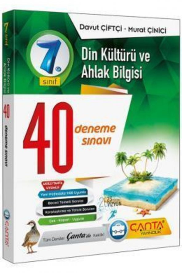 7. Sınıf Din Kültürü ve Ahlak Bilgisi 40 Deneme Çanta Yayınları