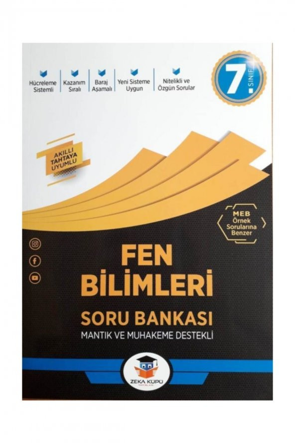 7. Sınıf Fen Bilimleri Soru Bankası Zeka Küpü Yayınları