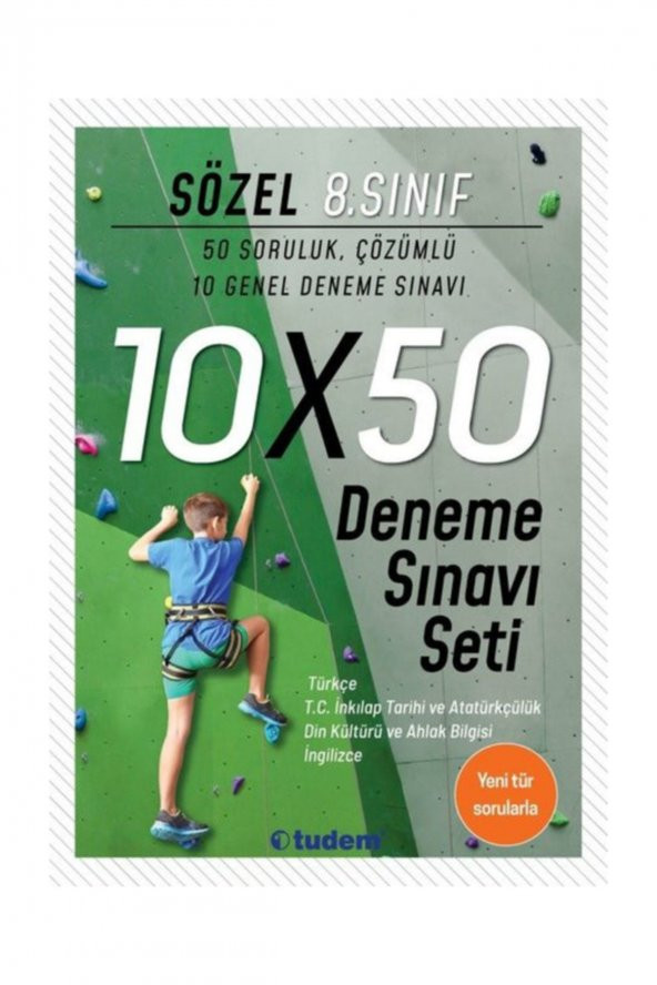8. Sınıf Sözel 10x50 Deneme Sınavı Seti Tudem Yayınları