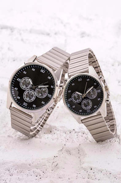 Trend Model Çift Sevgili Saatleri Bay Bayan Hediyelik Kombin Saat ST-304219 - 3