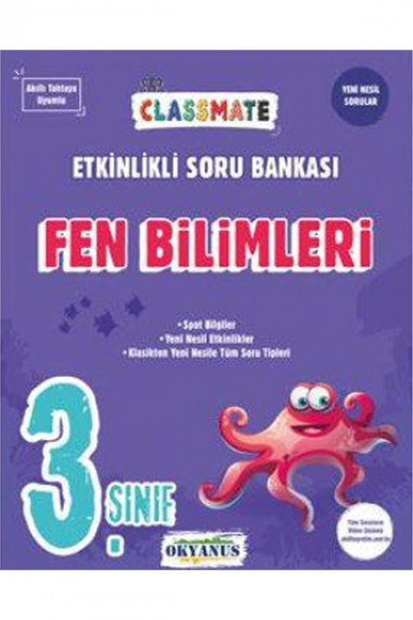 Okyanus 3. Sınıf Fen Bilimleri Classmate Etkinlikli Soru Bankası