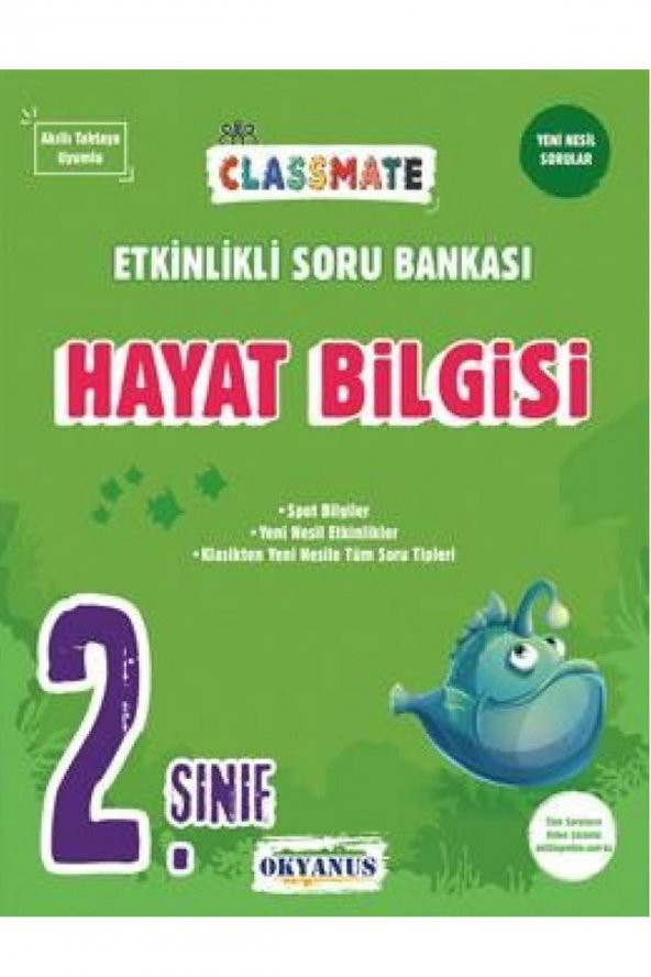 Okyanus 2.Sınıf Hayat Bilgisi Classmate Etkinlikli Soru Bankası