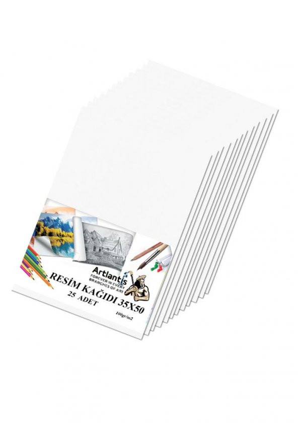 Resim Kağıdı 35x50 25 Li 100 gr 1 Paket 35*50 Resim Kartonu - 2