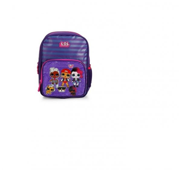 L.O.L Anaokul Sırt Çantası Çizgili Mor 9749 - Resim 5