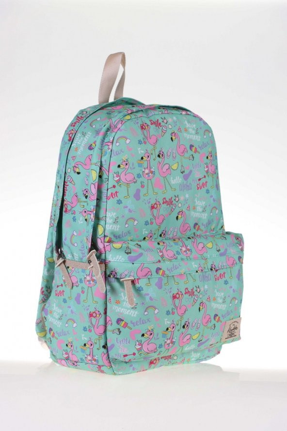 Nature Okul Çantası 41x24x18 Mint Flamingo (k1319) - Resim 5