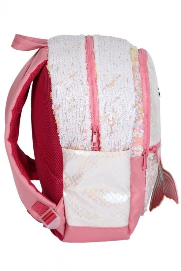 Pullu Deniz Kızı Figürlü Okul Çantası - Kız Çocuk - Pembe - 2