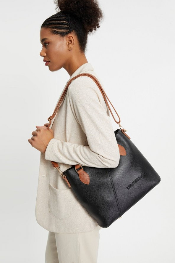 Lumberjack LMBYÇ21707 Kadın Çantası Siyah Taba