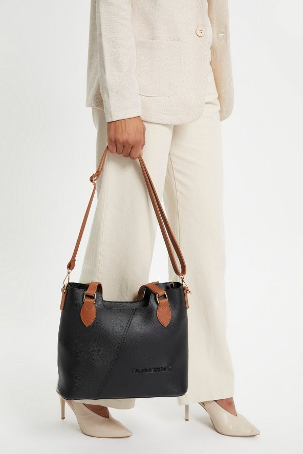 Lumberjack LMBYÇ21707 Kadın Çantası Siyah Taba - 3