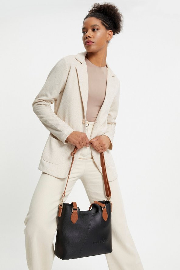 Lumberjack LMBYÇ21707 Kadın Çantası Siyah Taba - 4